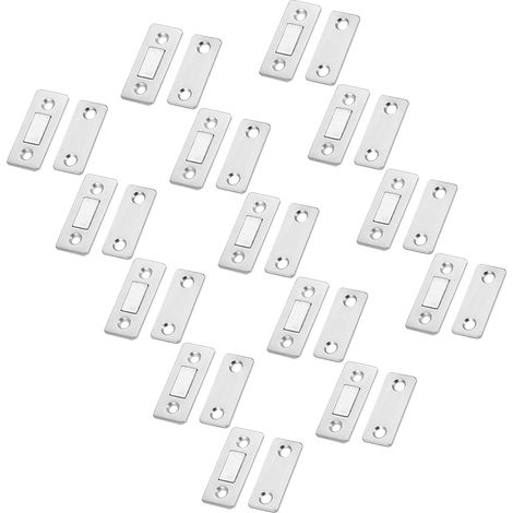 Set mit 14 Haltemagneten aus kaltgewalztem Stahl, kein Bohren erforderlich, für Schranktüren und Schubladen (1/5)