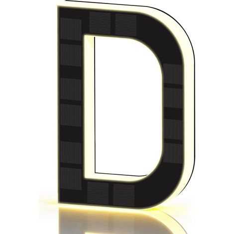 JSSEVN - Numero de Maison Solaire Illuminé pour Extérieur étanche, Plaque de Numéro de Maison Illuminée Solaire, Numéro de Maison Lumineux Noir (D, 23 cm) (1/5)