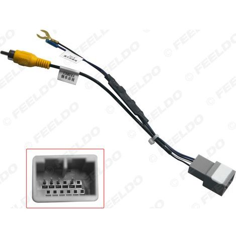 Compatible avec le câble de caméra de recul Honda à 12 broches, le câble de conversion de marche arrière et l'adaptateur de caméra de recul de véhicule avec réduction de tension. (1/4)