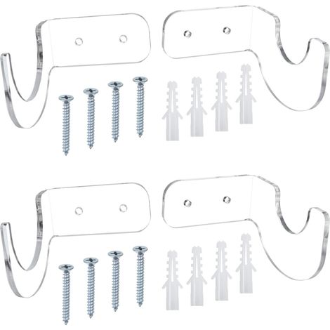 Supporto da parete per spada laser 2,4 x 3 x 2 pollici, supporto in acrilico per 2 paia di spade laser, supporto da parete per spade da baseball, trasparente (1/5)