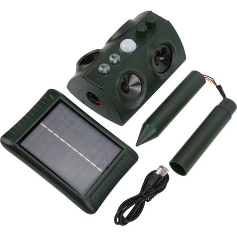 Lot extérieur répulsif animaux solaire ultrason vibration intelligent anti serpent (1/5)