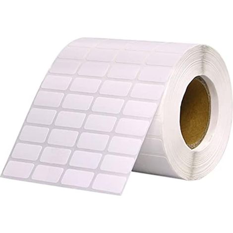 1 Rouleau de 10000 étiquettes autocollantes rectangulaires blanches à écrire pour bidons de peinture (1/4)