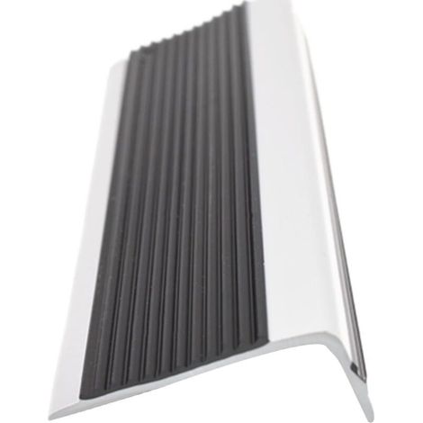 Perfil de remate de escalera de PVC, perfil de remate de escalera autoadhesivo, estructura en forma de L, fácil de instalar, 5020 mm, apto para escalones redondos, apto para peldaños de escalera, puen