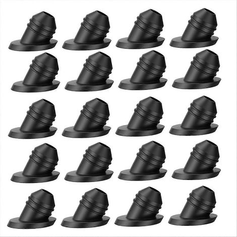 100 Gummitüllen mit 30-Grad-Winkel für 1/8", 5/32" und 3/16" Metall-Schutzplankenseile. (1/5)