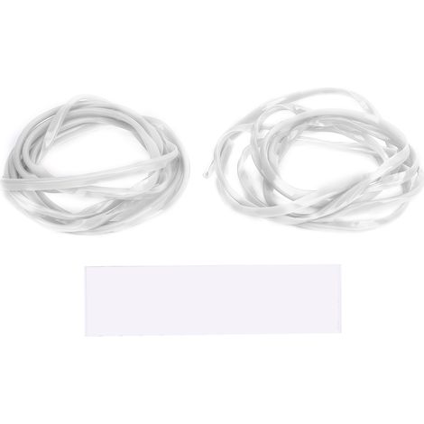 2 bandes anti-collision de 110,2 pouces pour portière de voiture, caoutchouc d'étanchéité, protection anti-rayure, universelles, blanches (1/5)