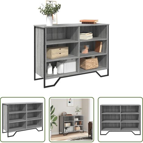 Holzwerkstoff - Sideboard Grau Sonoma 101x35,5x74,5 cm Holzwerkstoff (1/5)