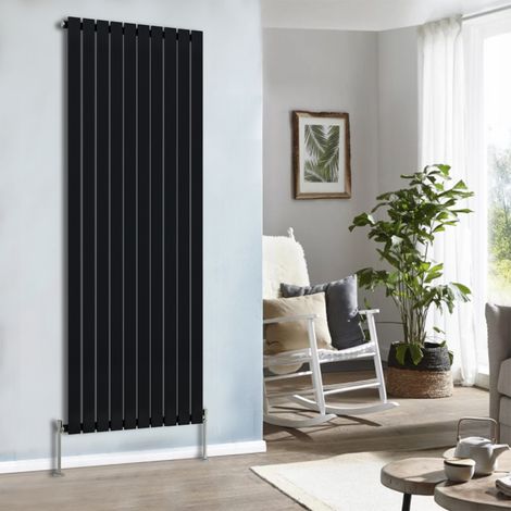 NRG Designer Radiator Flat Panel Central Heating Rads Black Vertical Single 1800x680mm (1/5)