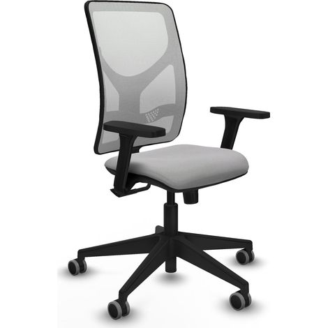 Motilla sincro malla blanca bali gris claro brazos 3D base piramidal  ruedas 65mm engomadas