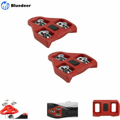 Cales de vélo compatibles avec Peloton Look Delta (0 degré ou 9 degrés de flottement) - Ensemble de crampons de vélo de route et de vélo d'intérieur (1/5)