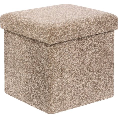 Pouf pieghevole oxia 38x38cm marrone tonka - Atmosphera créateur d'intérieur