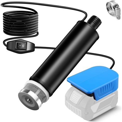 Wasserpumpe für Bosch Professional 18V System GBA Akku, 500GPH Tauchpumpe Schmutzwasserpumpe Saugpumpe Absaugpumpe, für Poolpumpen, Gartenbewässerung, Autowäsche, Pfütze, Camping, Keller(KEIN Akku) (1/5)