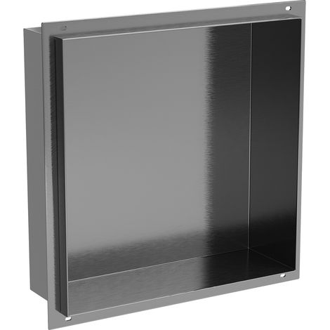 Mexen X-Wall-NR Nischenregal ohne Rahmen 30 x 30 cm, gebürstetes Gun Gray - 19E1303010 (1/5)