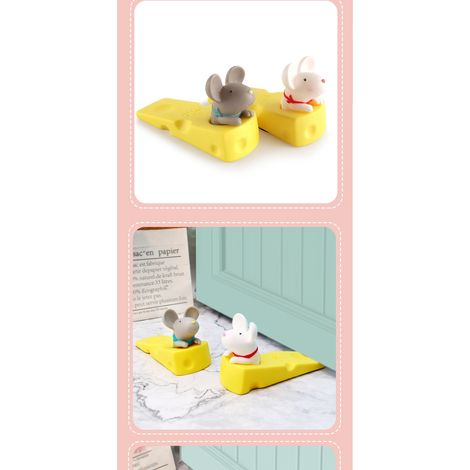 Butée de porte souris mignonne, cale de porte souris grise, butée de porte décorative en forme d'animal (1/2)
