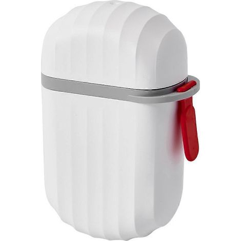 Boîte à savon de voyage, rangement pour savon, couvercle portable, emballage hermétique, blanche (1/5)