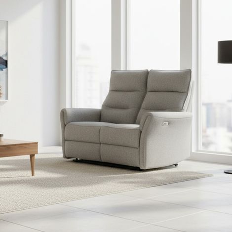 Divano recliner 2 posti Softwave elettrico in tessuto G268 grigio (1/5)