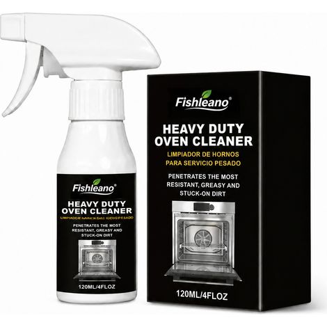 Nettoyant pour four FISHLEANO - Élimine facilement les graisses tenaces et les taches sans irriter les mains, spécialement conçu pour les grilles de four et les agents nettoyants, 120 ml