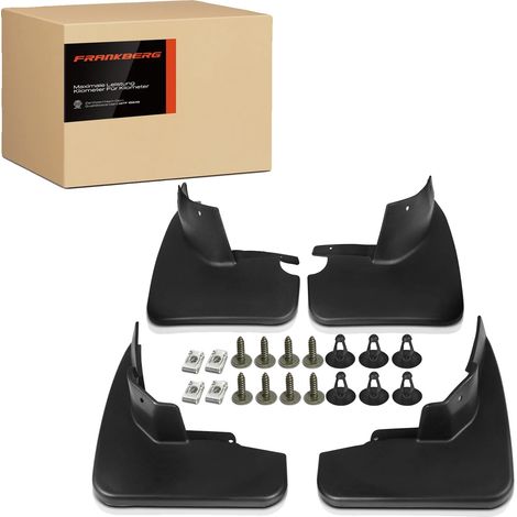 Guardabarros, plástico resistente, instalación delantera y trasera, compatible con Mercedes-Benz Clase M W164, color negro, incluye tornillos de montaje. (1/4)