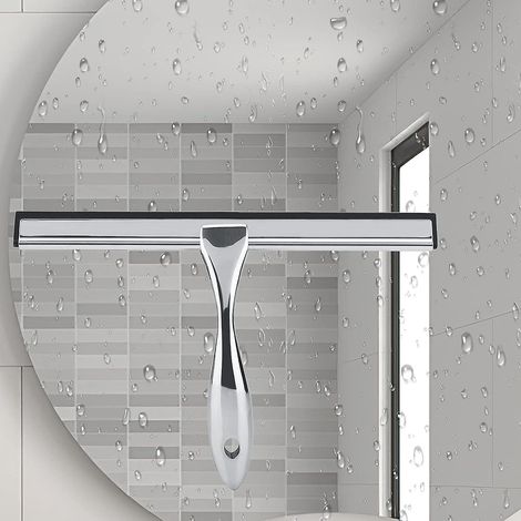 essuie-glace De Salle De Bain En Acier Inoxydable De 12 Pouces Avec Crochet, Rutilisable Pour L'essuie-glace De Fentre, L'essuie-glace De Porte De (1/5)