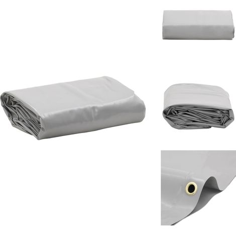 Bâche gris 5x5 m 650 g/m² - Couverture Imperméable - Bâche De Protection - Bâche Extérieure - Bâche Voiture - Bâche Moto (1/5)