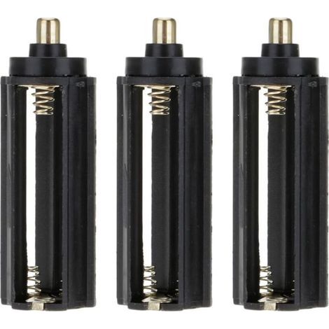 3 pcs 3 x 1.5V AAA Cylindrical Battery Compartment Holder Box for 18650 Adapter Converter for Flashlight (1/5)