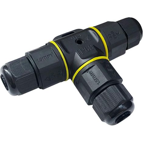 T-Shape 3 Way Outdoor Waterproof Cable Connectors, Outdoor Cable Connector, for Cable Diameter 59mm (Screw Type) (1/5)