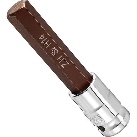 Douille hexagonale, clé Allen H14 (14 mm), embouts hexagonaux en acier S2, longueur de 100 mm pour clé à cliquet, clé dynamométrique, barre coulissante, perceuse à (1/5)