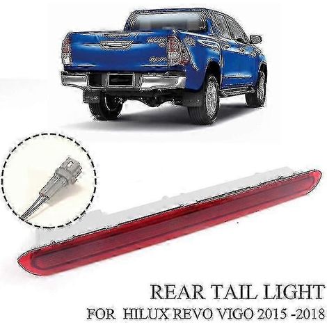 Dritte Bremsleuchte für Toyota Hilux Revo 2015 2016 2017, fahrzeugspezifisches Design, zusätzliche LED-Rückleuchte, grau, SZRH AF