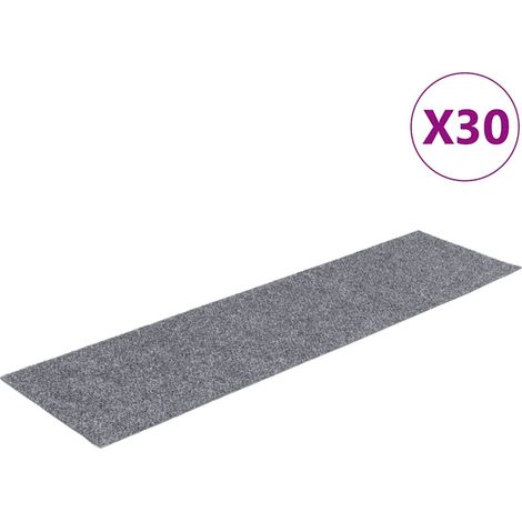 Maison Exclusive - Tappetini per scale autoadesivi 30 pz 76x20 cm Grigio chiaro Rettangolari