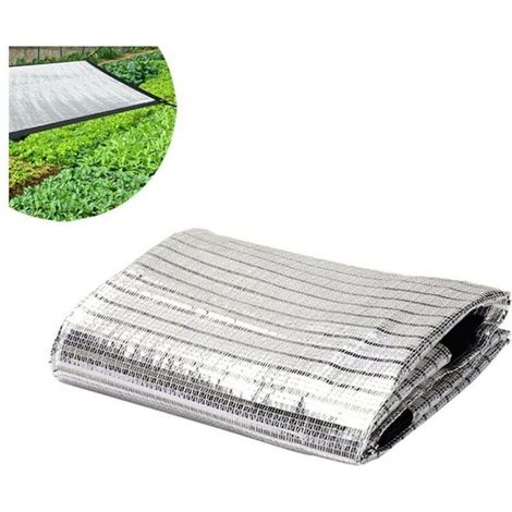 Soleil Voile Shade Toile en Aluminium Ombre en Aluminium Filet d'aluminium Ombre d'ombrage Net Toile de Store pour Jardin Patio Fleur Plante UV Résistant 1x2m