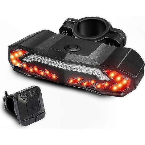 Rücklicht für Fahrräder mit LEDs, Blinkern, Diebstahlalarm und IPX5-Wasserschutz – 5-in-1-Sicherheitsbeleuchtung für Outdoor-Radtouren, Signalisierung und Schutz. (1/4)