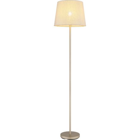 Globo Joris Lampe de table avec abat-jour rond conique couleur champagne E27 (1/5)