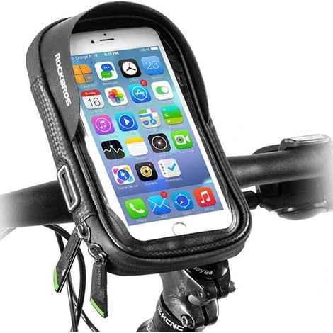 Bolsa para manillar con soporte para teléfono de bicicleta Rockbros B17-3-6 (1/5)