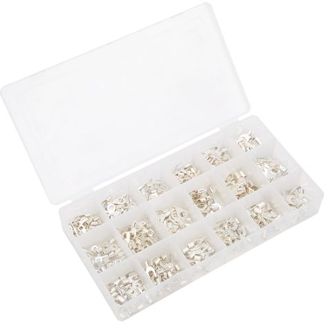 Coffret de 420 cosses à œil et bornes à sertir, connecteurs électriques à froid pour câbles, boîte de rangement (1/5)
