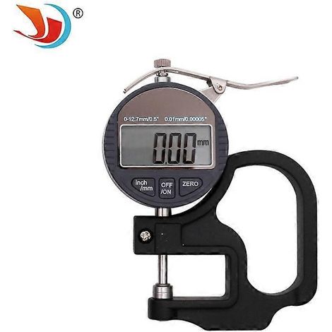 Dickenmessgerät Mikrometer 0–12,7 mm Digitalanzeige Messwerkzeug für Papier und Folie, Genauigkeit 0,01 mm