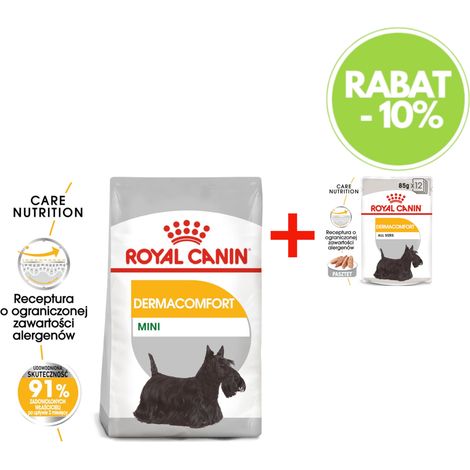 Royal Canin CCN MINI Dermacomfort 3 kg + alimento húmedo, 12 x 85 g