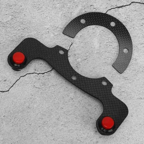 Bouton klaxon volant en fibre carbone pour MOMO/OMP/Nardi/Sparco 6 boulons (double bouton) Femeo (1/5)