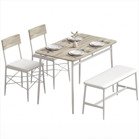 Ensemble table et chaises Table à manger compacte avec 2 chaises (1/5)