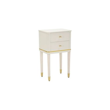 Table de chevet camille blanc cm 40x30x71 (1/5)