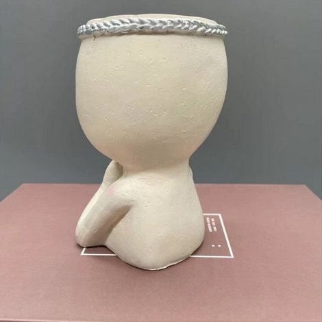 Jardinière Résine Forme Personnifiée - Pour Plantes Grasses et Fleurs - Intérieur Extérieur - 1 Pièce (1/5)