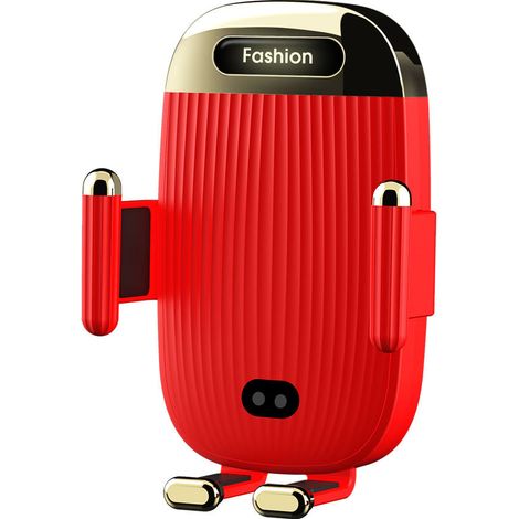 Support de téléphone de voiture S18 avec chargeur sans fil, nouvelle charge rapide 15 W, ouverture/fermeture automatique de la grille d'aération – Version améliorée avec charge rapide 15 W (1/3)