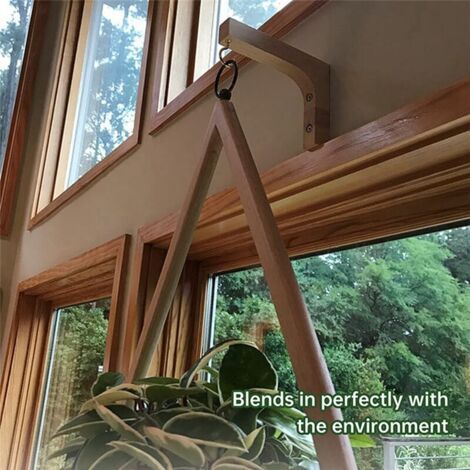 NALOOKAMIC  Lot de 4 crochets pour plantes suspendues, cintres pour plantes d'intérieur, crochets pour paniers de fleurs d'intérieur, lanternes, jardinières (1/3)