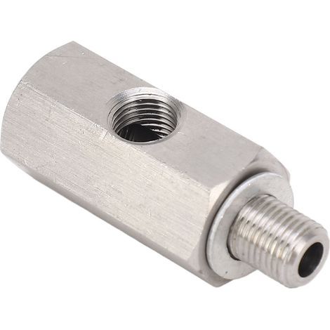 Öldrucksensor M10x1,0, T-Stück auf M10-Anschluss, Turbolader-Zuleitung, Edelstahl-Manometer (1/5)
