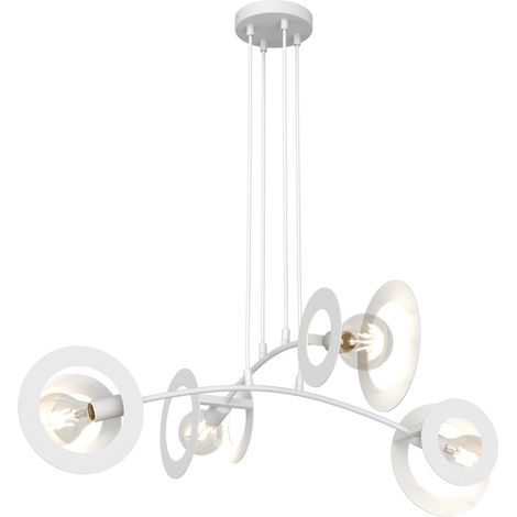 Lampada a sospensione Euforia in acciaio bianco
