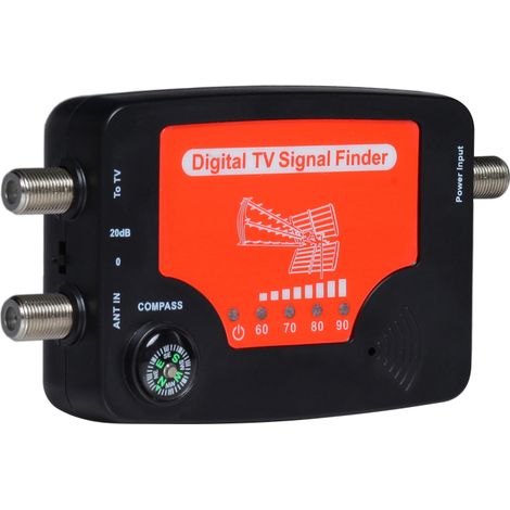 Détecteur d'antenne TV portable avec affichage LED, boussole et alarme sonore (1/5)
