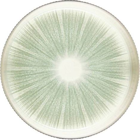 4 assiettes Eva vert, design épuré et résistant, vaisselle intérieure contemporaine, usage quotidien en salle à manger