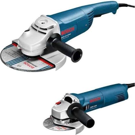 Bosch – Pack de 2 meuleuses d'angle 2200W – GWS22-230H avec capot de protection – GWS1400 pour béton armé – 615990H1Y (1/5)