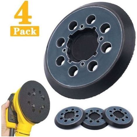 Set mit 4 Schleifpads (125 mm) – 8 Löcher für Exzenterschleifer DWE6423 – Hochdichter Haken für festen Halt – Geeignet für Hartholz (1/5)