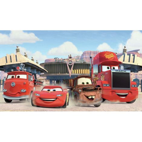 Papier peint panoramique encollé Disney Cars et ses amis XL - 320 cm x 182,88 cm (1/3)
