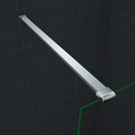 Ocean Sanitaire – Paroi de douche 120x200cm – Verre 8mm avec traitement anticalcaire – Barre de 90cm incluse – Montage réversible