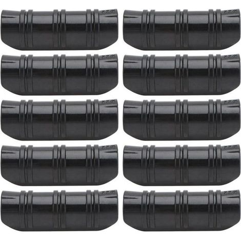 Colliers de serrage à clip 50 x 20 mm pour tuyaux de serre en ABS noir, adaptés aux films de jardin. (1/5)